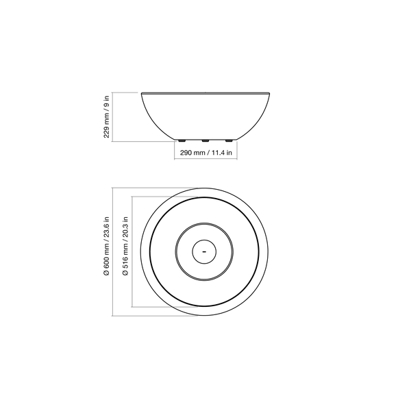 Fire pit EcoSmart Mix 600