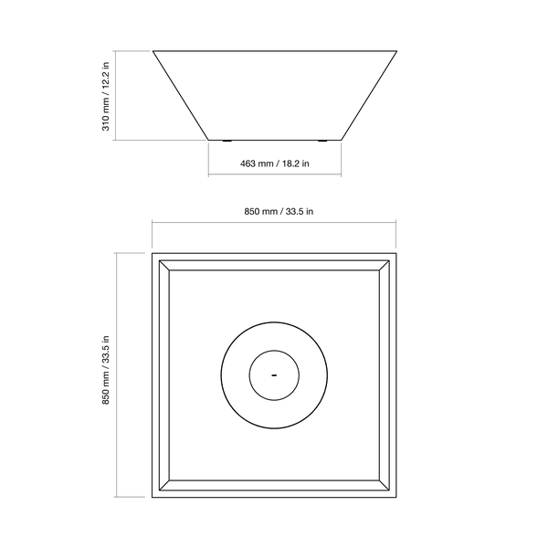 Fire pit EcoSmart Nova 850